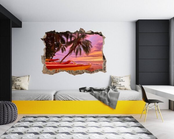Beach Wall Art - Self Adhesive Wall Sticker, Vinyl Wall Decal ,Beach Wall Sticker, Wall Decor for Bedroom, Easy To apply, Wall Decor, Living Room Wall Sticker