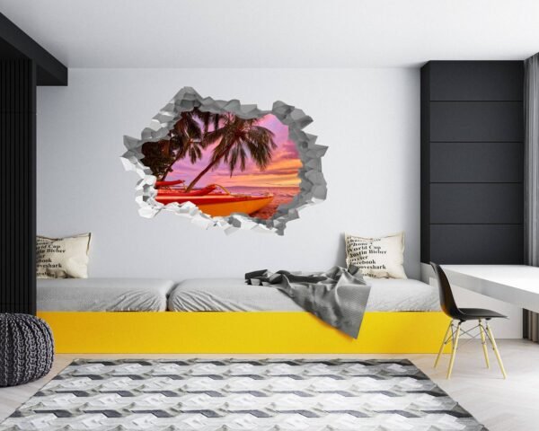 Beach Wall Art - Self Adhesive Wall Sticker, Vinyl Wall Decal ,Beach Wall Sticker, Wall Decor for Bedroom, Easy To apply, Wall Decor, Living Room Wall Sticker