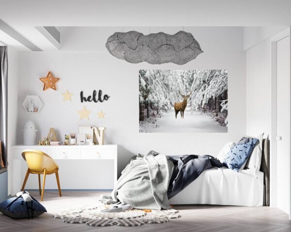 Deer Vinyl Decal - Self Adhesive Wall Decal, Animal Wall Decal, Living Room Wall Sticker, Removable Vinyl