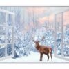 Deer Wall Art - Self Adhesive Wall Decal, Animal Wall Decal, Bedroom Wall Sticker, Removable Vinyl, Wall Decoration