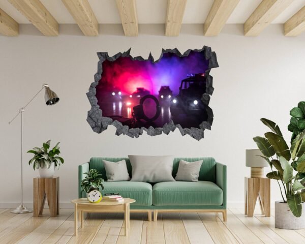 Police Wall Decor - Self Adhesive Wall Sticker, Vinyl Wall Sticker, Vinyl Print, Wall Decor Home, Bedroom Wall Sticker, Removable Wall Sticker , Easy to Apply